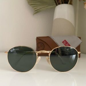 Ray Ban RB3447 Round Metal Sunglasses